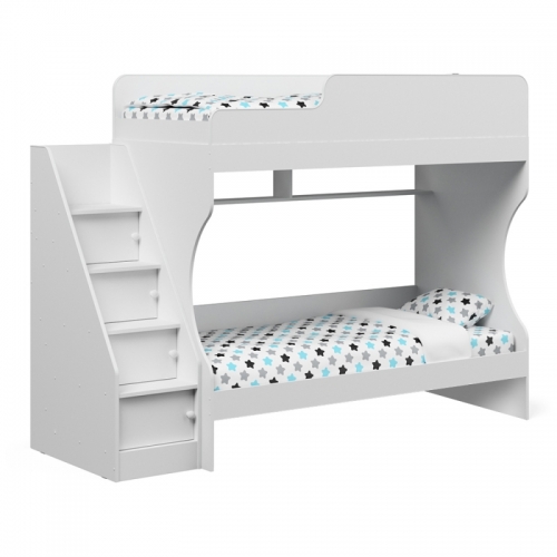 Кровать двухъярусная Р443-4 Капризун 6 белый