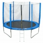 Батут Trampoline с лестницей и внешней сеткой 244 см синий