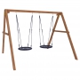 Деревянные качели Красная Звезда с двумя качелями гнездо 60 см