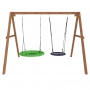 Деревянные качели Красная Звезда с качелями гнездо 60 см и качелями гнездо Свиби